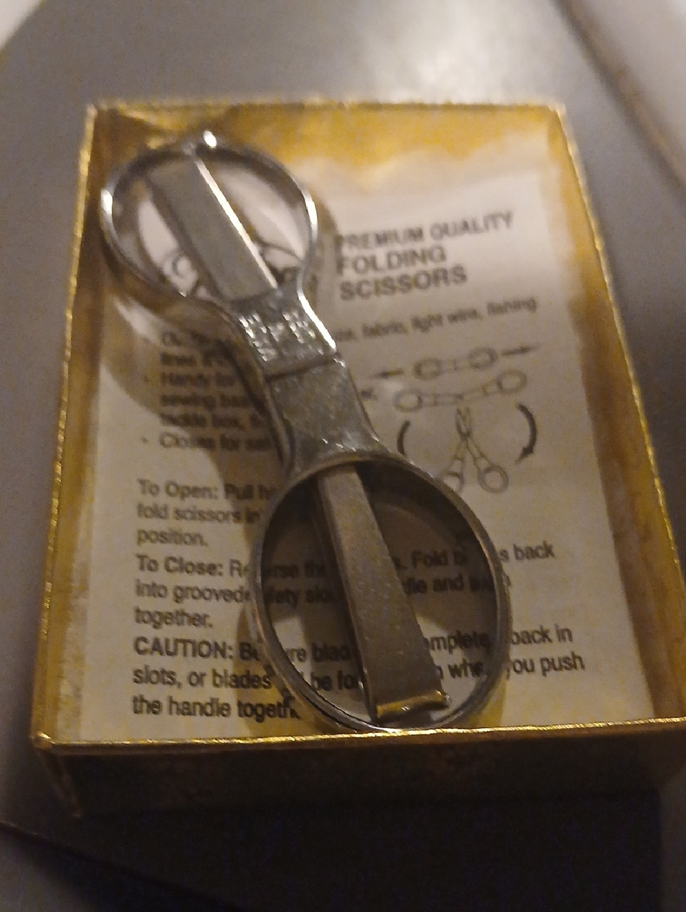 NEW in Box Vintage Fuller Brush Portable Travel Folding Scissors Collapsible